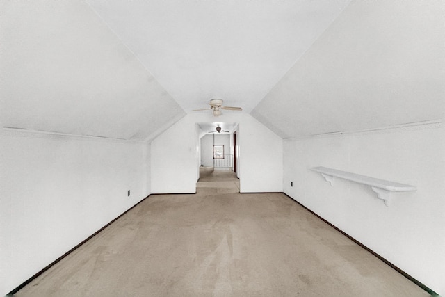 1009 Augusta Ave, Elgin, IL 60120 - bonus room with carpet flooring, lofted ceiling, ceiling fan, and baseboards