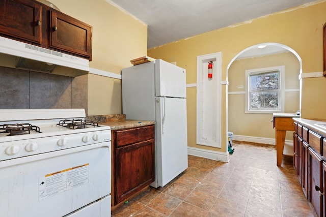 kitchen with white appliances