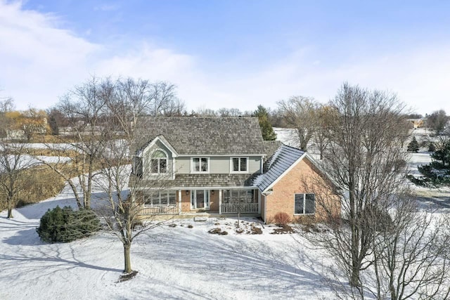 view of front property with a porch