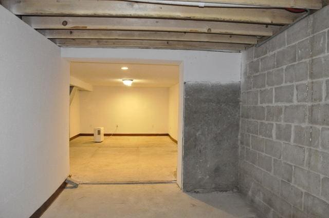 view of basement