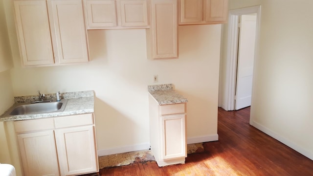 kitchen with sink and wood-type flooring