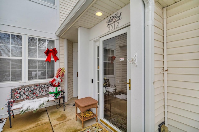 view of doorway to property