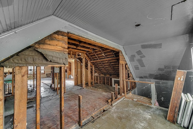 view of attic