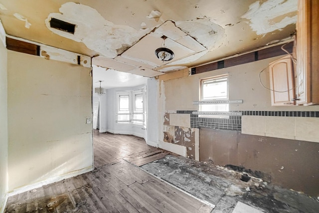 misc room with a healthy amount of sunlight and wood-type flooring