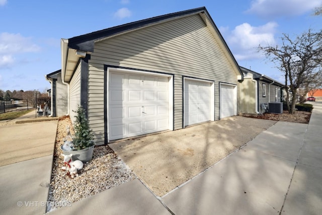 garage featuring central AC