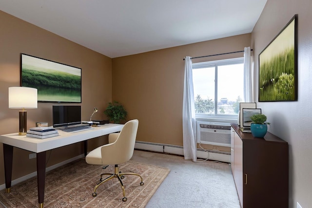 office area with carpet floors