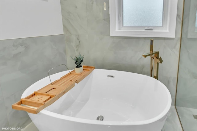 bathroom with a bathing tub