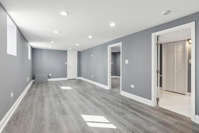 empty room featuring light hardwood / wood-style floors