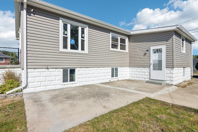 rear view of house with a patio area