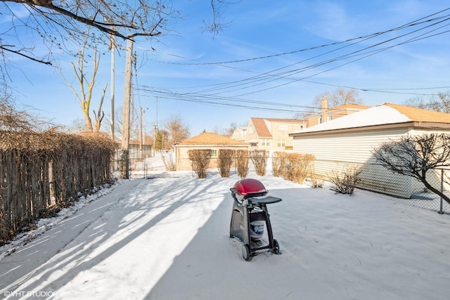 view of snowy yard