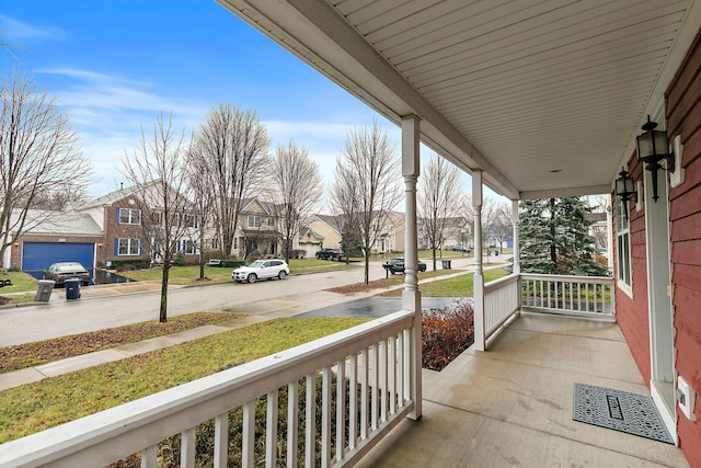 balcony featuring a porch