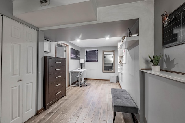 interior space featuring light hardwood / wood-style flooring