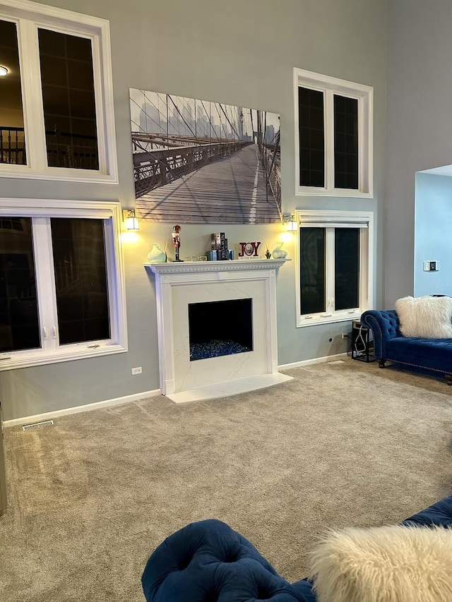 view of carpeted living room