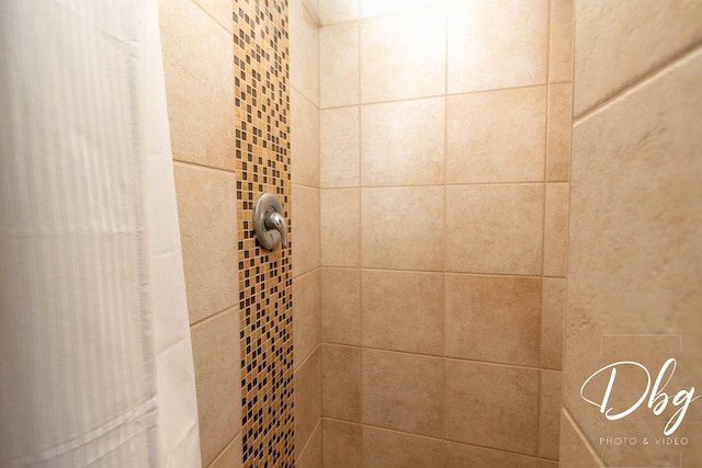 details with tiled shower