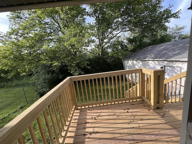 view of wooden deck