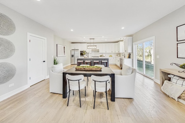 living room featuring light hardwood / wood-style flooring