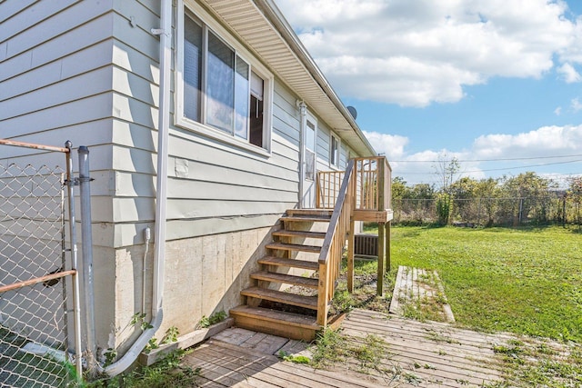 view of property exterior featuring a yard