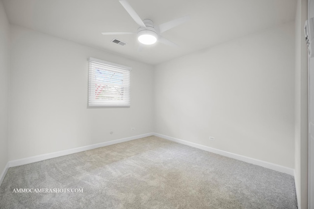 1607 Warwick Ln, Schaumburg, IL 60193 - carpeted spare room featuring baseboards and ceiling fan