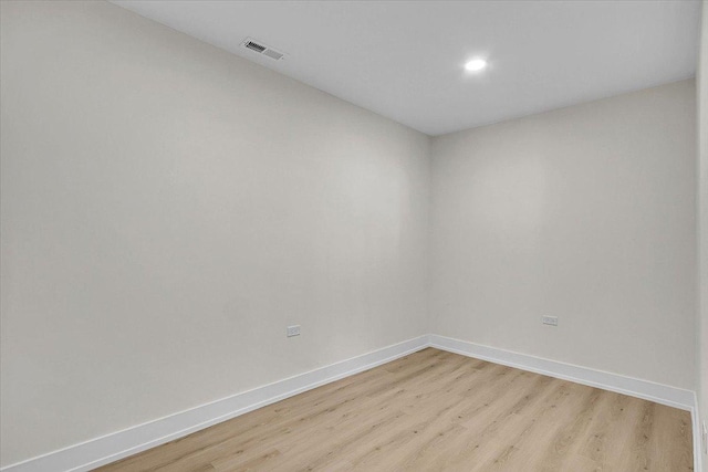 empty room featuring light hardwood / wood-style flooring