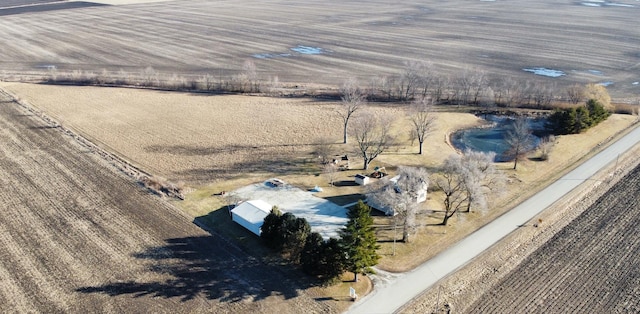 aerial view with a rural view