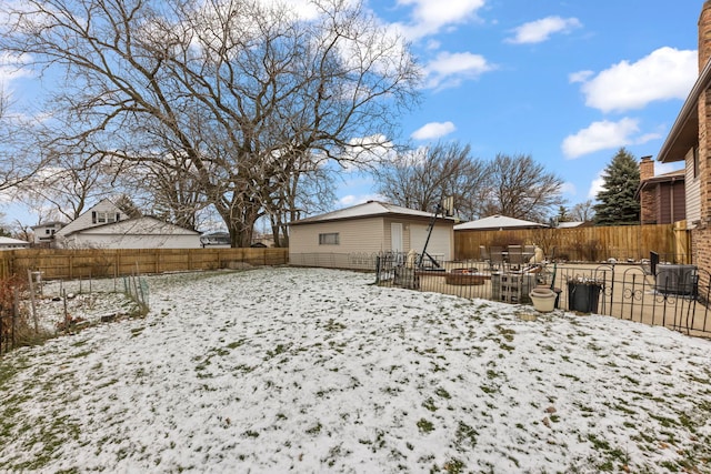 view of snowy yard