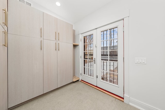 entryway with french doors