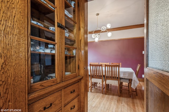 dining room with light wood-type flooring