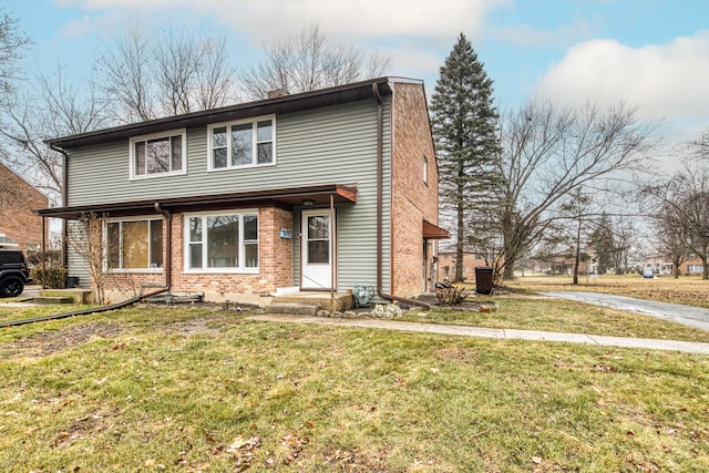 view of front property with a front yard