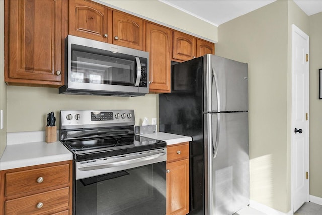 kitchen featuring appliances with stainless steel finishes