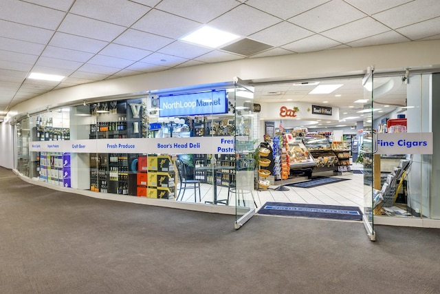 interior space with carpet flooring