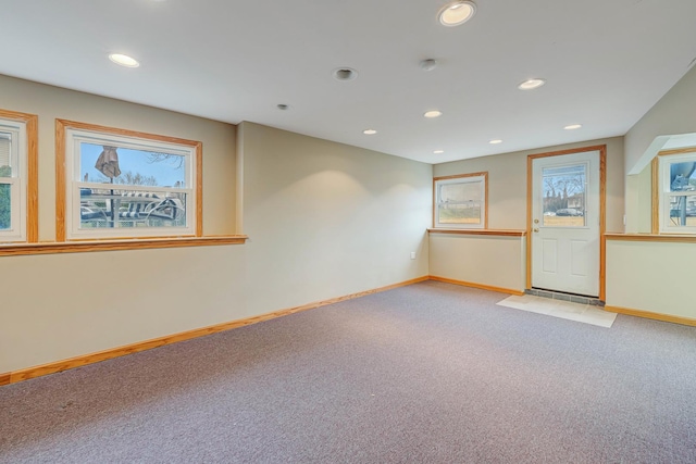 view of carpeted empty room