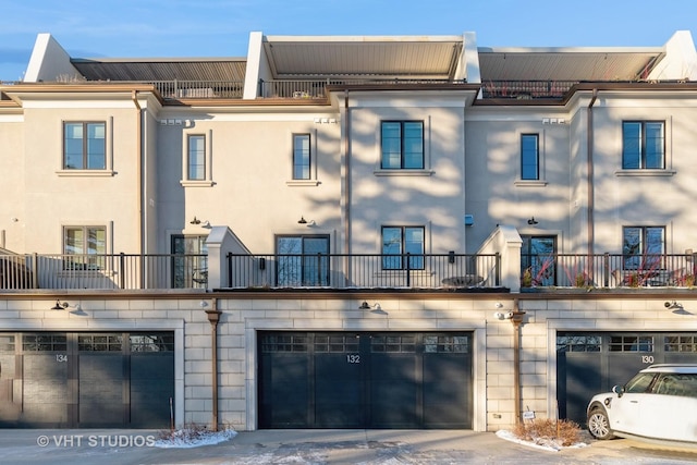 exterior space featuring a garage