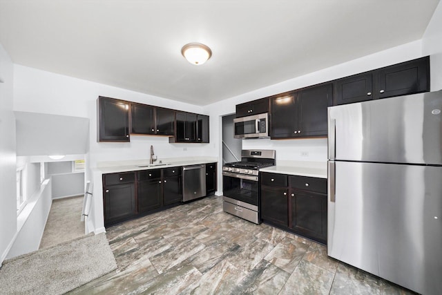 kitchen featuring stainless steel appliances and sink