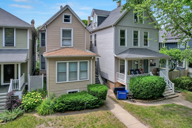 view of front of house with covered porch