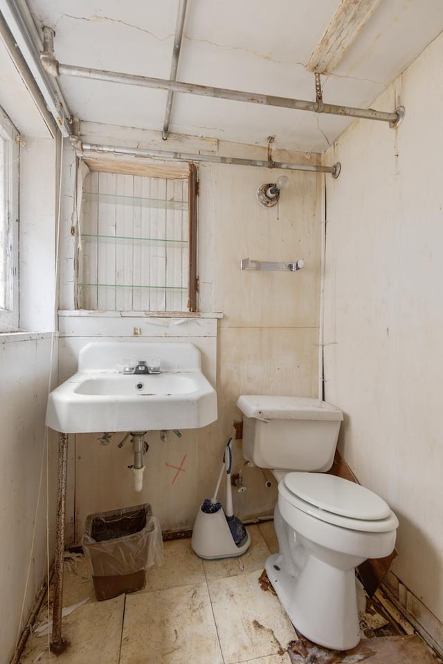 bathroom featuring toilet and sink