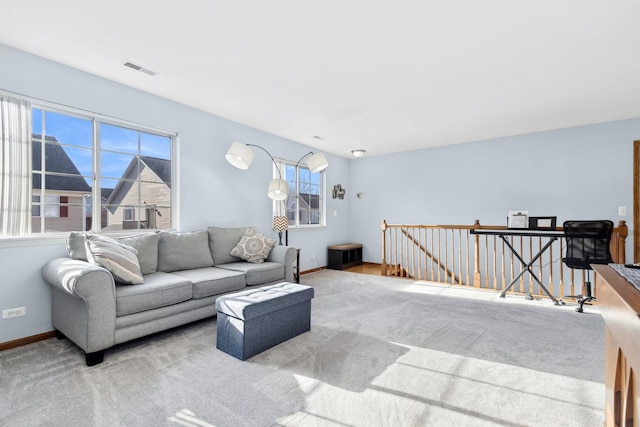 view of carpeted living room