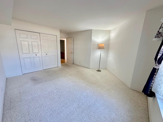 unfurnished bedroom featuring a closet