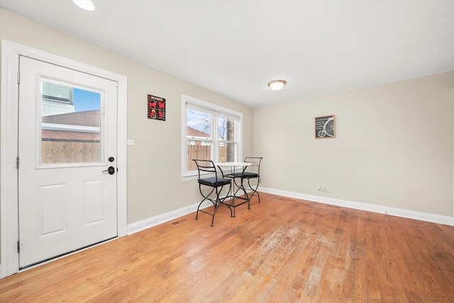 entrance foyer featuring light hardwood / wood-style flooring