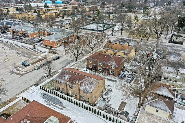 view of snowy aerial view