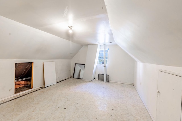 bonus room with lofted ceiling