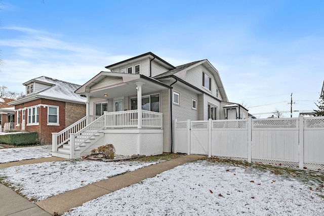 view of front of house featuring a porch