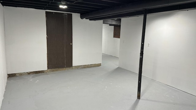 view of basement