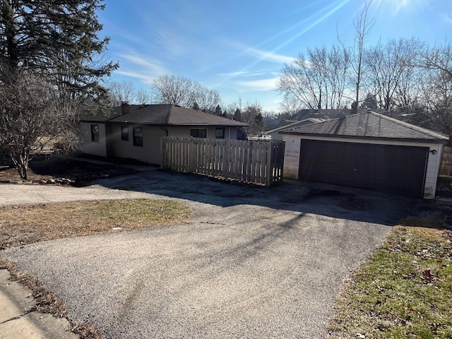 view of home's exterior with a garage