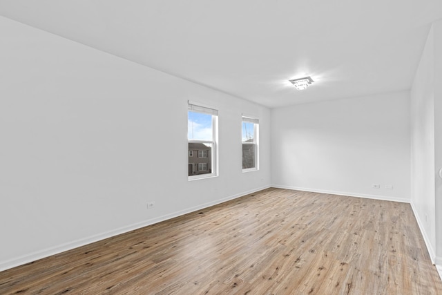 empty room featuring light wood-type flooring