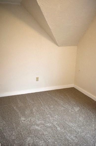 interior space featuring vaulted ceiling