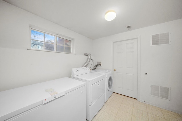 laundry room featuring washing machine and clothes dryer