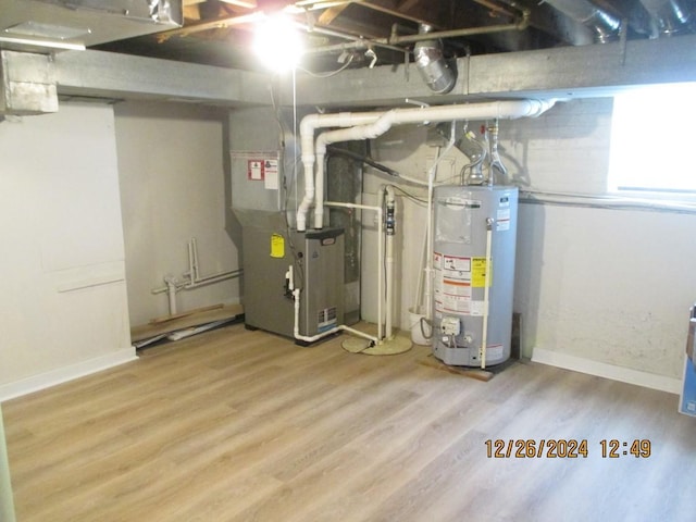 utilities featuring heating unit and water heater