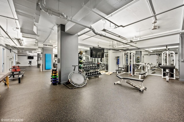 view of workout area