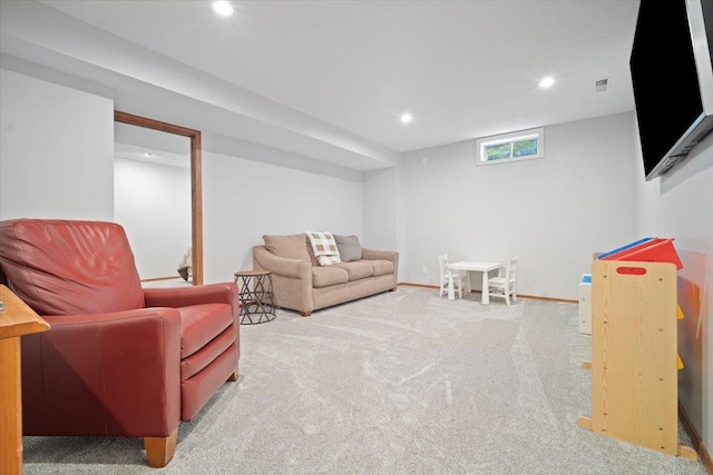 view of carpeted living room