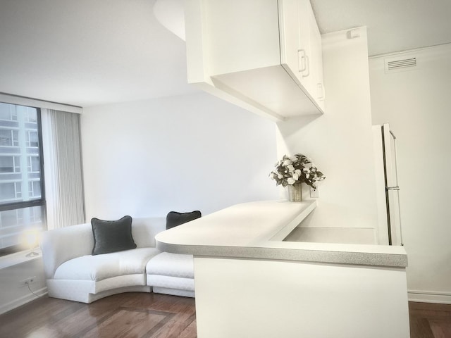 interior space featuring dark hardwood / wood-style flooring